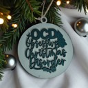 OCD Handmade Wooden Christmas Ornaments, Farm Fresh Christmas Tree Holiday Home Decor, Unique Hanging Christmas Tree Decorations