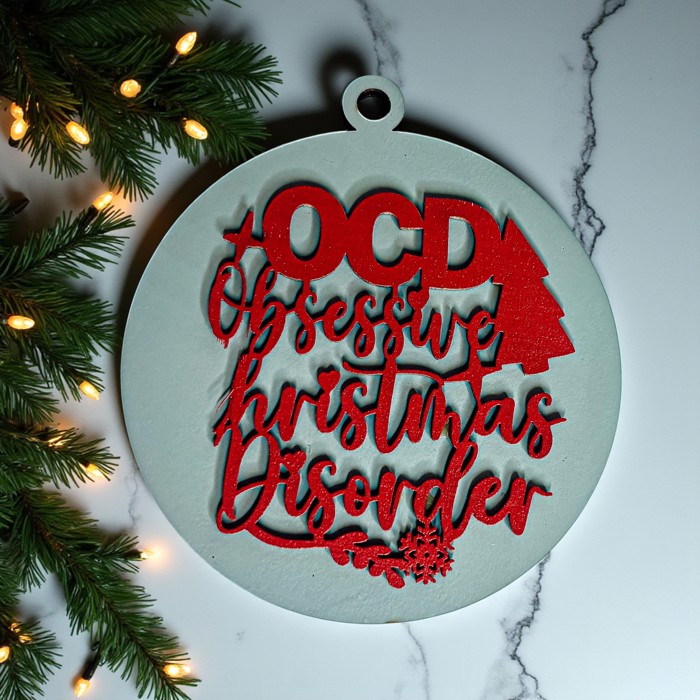 Handmade Wooden Christmas Ornaments, Farm Fresh Christmas Tree Holiday Home Decor, Unique Hanging Christmas Tree Decorations