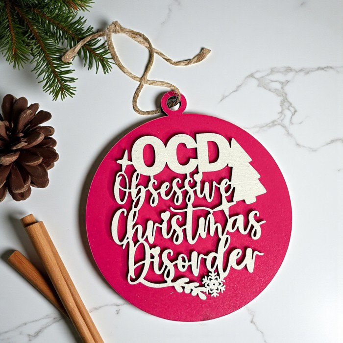 Handmade Wooden Christmas Ornaments, Farm Fresh Christmas Tree Holiday Home Decor, Unique Hanging Christmas Tree Decorations