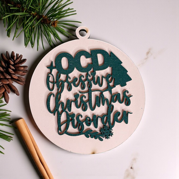 Handmade Wooden Christmas Ornaments, Farm Fresh Christmas Tree Holiday Home Decor, Unique Hanging Christmas Tree Decorations