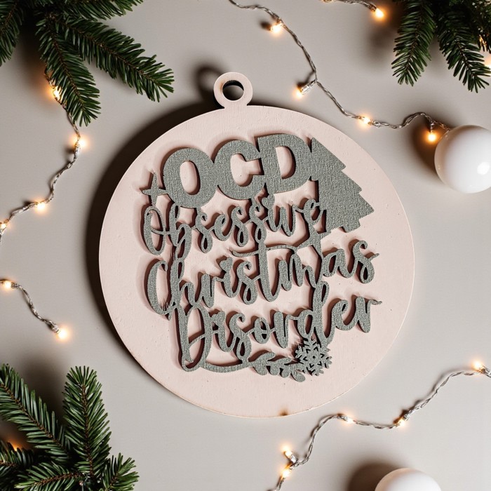 Handmade Wooden Christmas Ornaments, Farm Fresh Christmas Tree Holiday Home Decor, Unique Hanging Christmas Tree Decorations