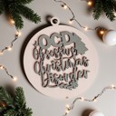 OCD Handmade Wooden Christmas Ornaments, Farm Fresh Christmas Tree Holiday Home Decor, Unique Hanging Christmas Tree Decorations