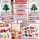  Christmas 2025 Advent Calendar, Handmade Hanging Christmas Countdown with Plush Fabric Ornament Options, Reusable Holiday Felt Advent 