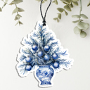 Chinoiserie Vase Black Ice Christmas Air Fresheners for Small Spaces or Car Freshie | 12 Scent Choices