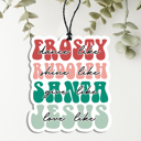 Frosty Jesus Black Ice Christmas Air Fresheners for Small Spaces or Car Freshie | 12 Scent Choices