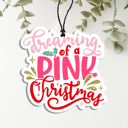 Pink Christmas New Car Christmas Air Fresheners for Small Spaces or Car Freshie | 12 Scent Choices