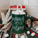 Little Helper-GREEN Funny Mom Christmas Gift 2pk Bundle - Holiday Humor Ceramic Coffee | Mugs Mama Needs a Silent Night Coffee Mug, Funny Christmas Gift