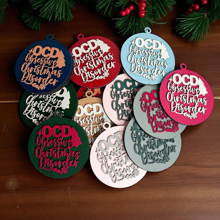 Handmade Wooden Christmas Ornaments, Farm Fresh Christmas Tree Holiday Home Decor, Unique Hanging Christmas Tree Decorations