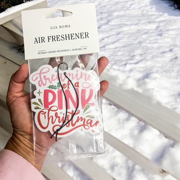 Car Air Fresheners, Hanging Christmas Freshies | Cheap Stocking Stuff Gifts | Pink Christmas | Funny Gift Ideas
