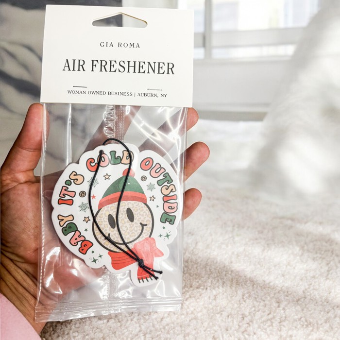 Car Air Fresheners, Hanging Christmas Freshies | Cheap Stocking Stuff Gifts | Pink Christmas | Funny Gift Ideas