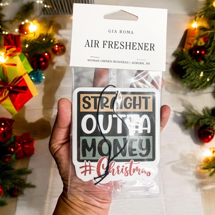 Car Air Fresheners, Hanging Christmas Freshies | Cheap Stocking Stuff Gifts | Pink Christmas | Funny Gift Ideas