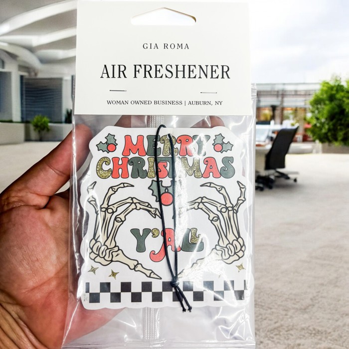 Car Air Fresheners, Hanging Christmas Freshies | Cheap Stocking Stuff Gifts | Pink Christmas | Funny Gift Ideas