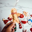  Christmas 2025 Advent Calendar, Handmade Hanging Christmas Countdown with Plush Fabric Ornament Options, Reusable Holiday Felt Advent 