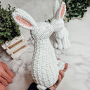  Easter Bunny Home Decoration, Cute Spring Home Decor, Rattan Resin Rabbit Statue 