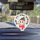  Car Air Fresheners, Hanging Christmas Freshies | Cheap Stocking Stuff Gifts | Pink Christmas | Funny Gift Ideas