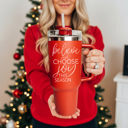  Funny Mom Gifts for Christmas | 40oz Christmas Tumblers with Handle | Red or Green Travel Mugs | Stainless Steel Coffee Mugs & Water Bottles | Holiday Humor Drinkware