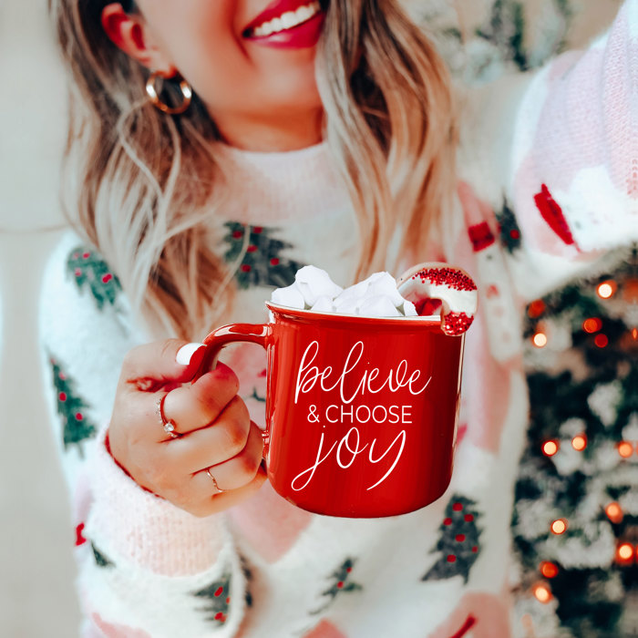 Ceramic Coffee Mugs 2pk | Funny Gift Ideas | Modern Farmhouse Drinkware | Funny Coffee Cups