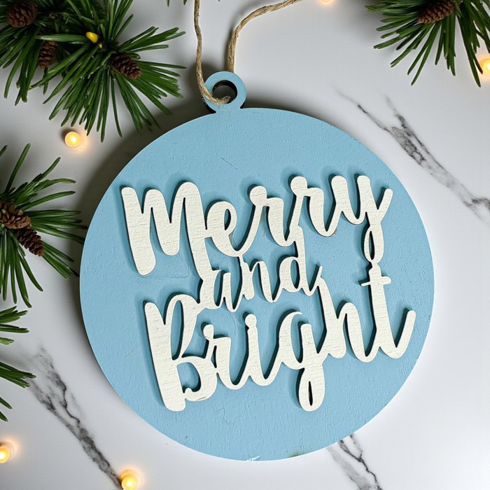 Handmade Wooden Christmas Ornaments, Farm Fresh Christmas Tree Holiday Home Decor, Unique Hanging Christmas Tree Decorations