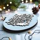  Handmade Wooden Christmas Ornaments, Farm Fresh Christmas Tree Holiday Home Decor, Unique Hanging Christmas Tree Decorations