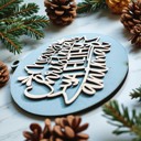  Handmade Wooden Christmas Ornaments, Farm Fresh Christmas Tree Holiday Home Decor, Unique Hanging Christmas Tree Decorations