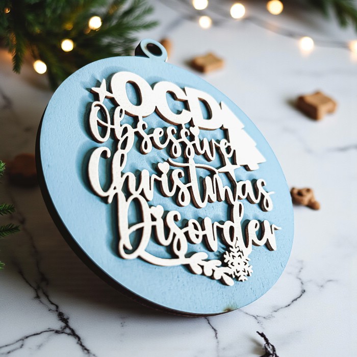Handmade Wooden Christmas Ornaments, Farm Fresh Christmas Tree Holiday Home Decor, Unique Hanging Christmas Tree Decorations