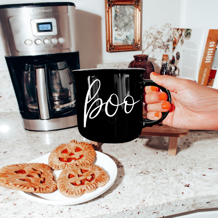 Halloween Coffee Mugs Modern 2pk | Fall & Autumn Drinkware Unique | Halloween Gift Ideas Cute and Funny