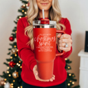  Funny Mom Gifts for Christmas | 40oz Christmas Tumblers with Handle | Red or Green Travel Mugs | Stainless Steel Coffee Mugs & Water Bottles | Holiday Humor Drinkware