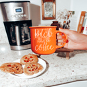  Fall and Halloween Gifts, Halloween Glass Tumblers and Coffee Mug Set | 2pk Bundle of Modern Halloween Drinkware, Ceramic Mugs or Glass Cups & Straws with Bamboo Lid