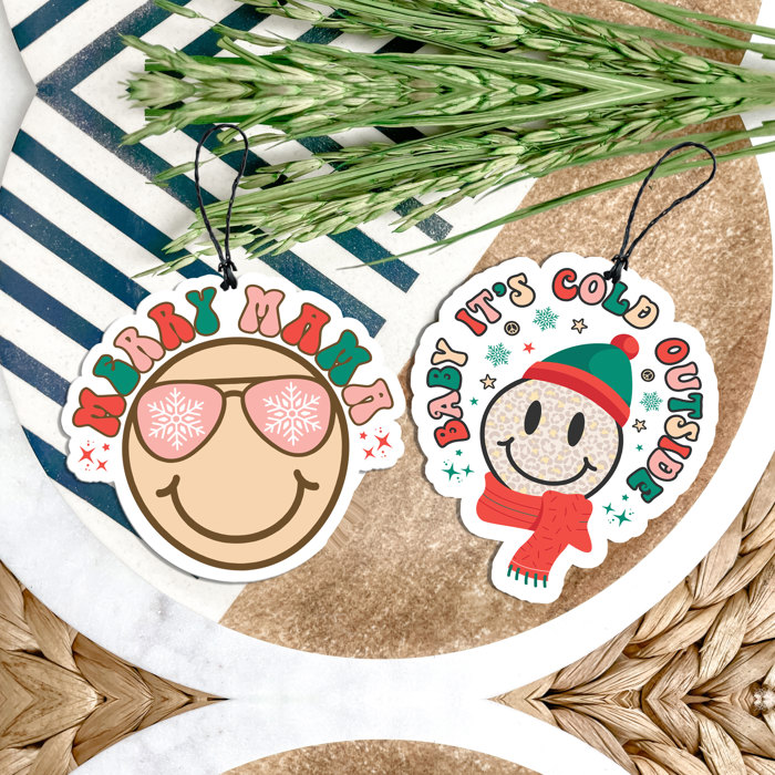 Car Air Fresheners, Hanging Christmas Freshies | Cheap Stocking Stuff Gifts | Pink Christmas | Funny Gift Ideas