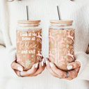  Christmas Glass Tumbler Set 2pk, Modern Cute Holiday Home Decor & Gift Ideas, Glass Coffee Cups with Wood lid and Straws | Glitter Sequin Christmas Cups