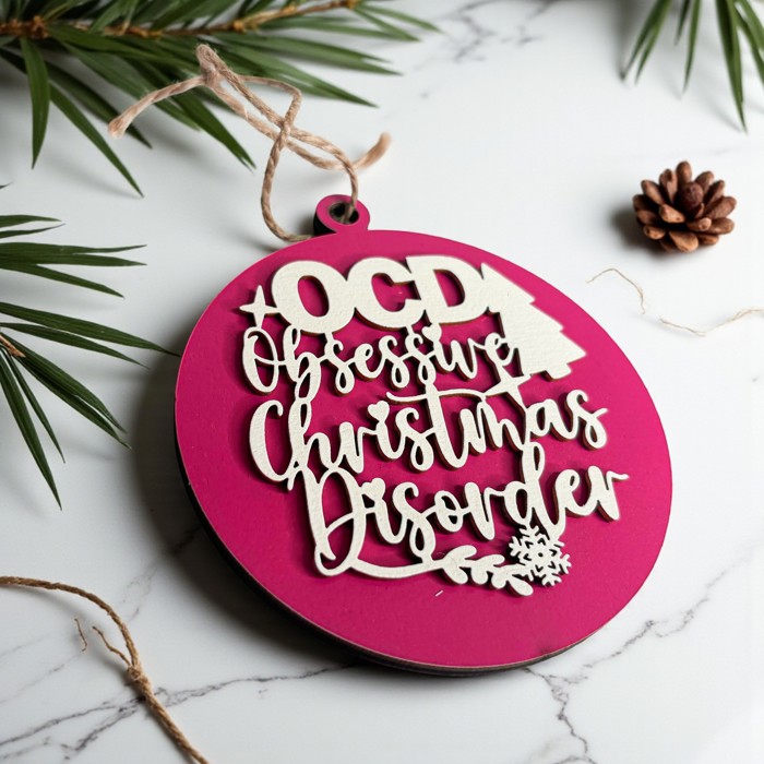 Handmade Wooden Christmas Ornaments, Farm Fresh Christmas Tree Holiday Home Decor, Unique Hanging Christmas Tree Decorations