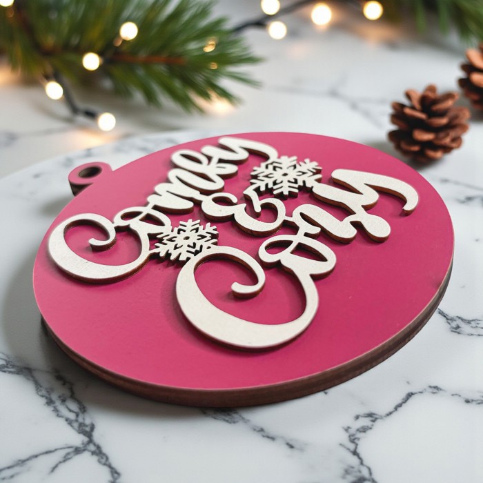 Handmade Wooden Christmas Ornaments, Farm Fresh Christmas Tree Holiday Home Decor, Unique Hanging Christmas Tree Decorations