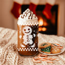  Christmas Kitchen Gifts & Holiday Drinkware Set, 2 Glass Tumblers of Choice, Christmas Glass Coffee Cups with Lid & Straws, Cute, Modern, Funny 