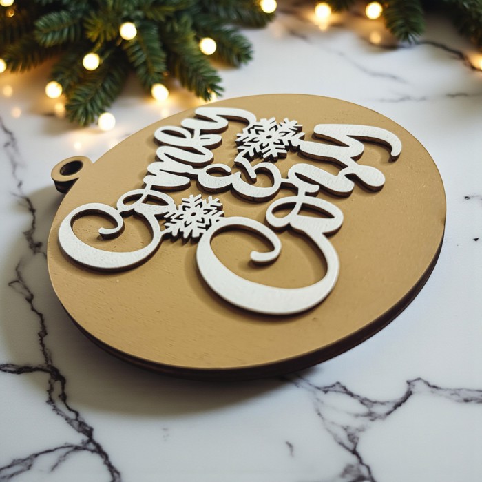 Handmade Wooden Christmas Ornaments, Farm Fresh Christmas Tree Holiday Home Decor, Unique Hanging Christmas Tree Decorations