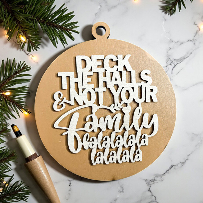Handmade Wooden Christmas Ornaments, Farm Fresh Christmas Tree Holiday Home Decor, Unique Hanging Christmas Tree Decorations