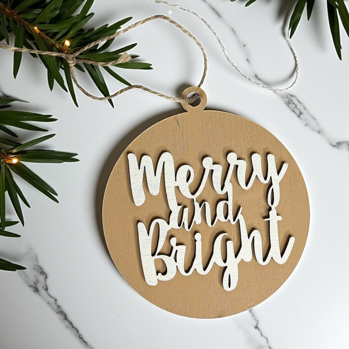 Handmade Wooden Christmas Ornaments, Farm Fresh Christmas Tree Holiday Home Decor, Unique Hanging Christmas Tree Decorations
