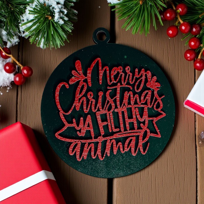 Handmade Wooden Christmas Ornaments, Farm Fresh Christmas Tree Holiday Home Decor, Unique Hanging Christmas Tree Decorations
