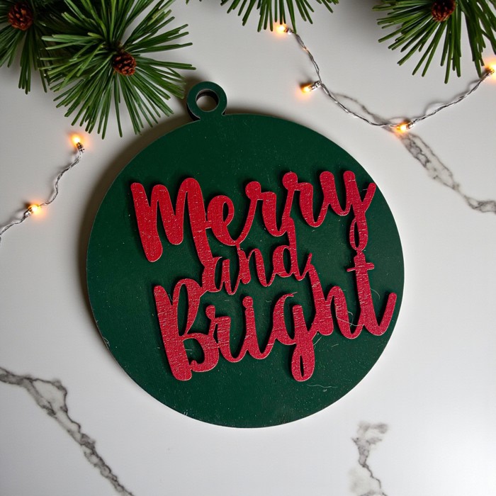 Handmade Wooden Christmas Ornaments, Farm Fresh Christmas Tree Holiday Home Decor, Unique Hanging Christmas Tree Decorations