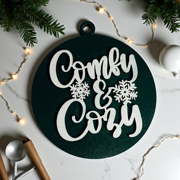 Handmade Wooden Christmas Ornaments, Farm Fresh Christmas Tree Holiday Home Decor, Unique Hanging Christmas Tree Decorations