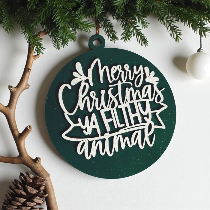 Handmade Wooden Christmas Ornaments, Farm Fresh Christmas Tree Holiday Home Decor, Unique Hanging Christmas Tree Decorations
