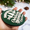  Comfy & Cozy Christmas Home Decor, Handmade Wooden Circle Tree Ornaments or Hanging Holiday Accent, Colorful Cute Christmas Decorations