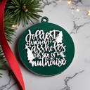  Comfy & Cozy Christmas Home Decor, Handmade Wooden Circle Tree Ornaments or Hanging Holiday Accent, Colorful Cute Christmas Decorations