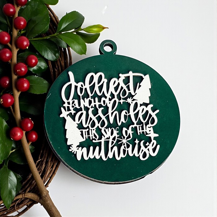 Handmade Wooden Christmas Ornaments, Farm Fresh Christmas Tree Holiday Home Decor, Unique Hanging Christmas Tree Decorations