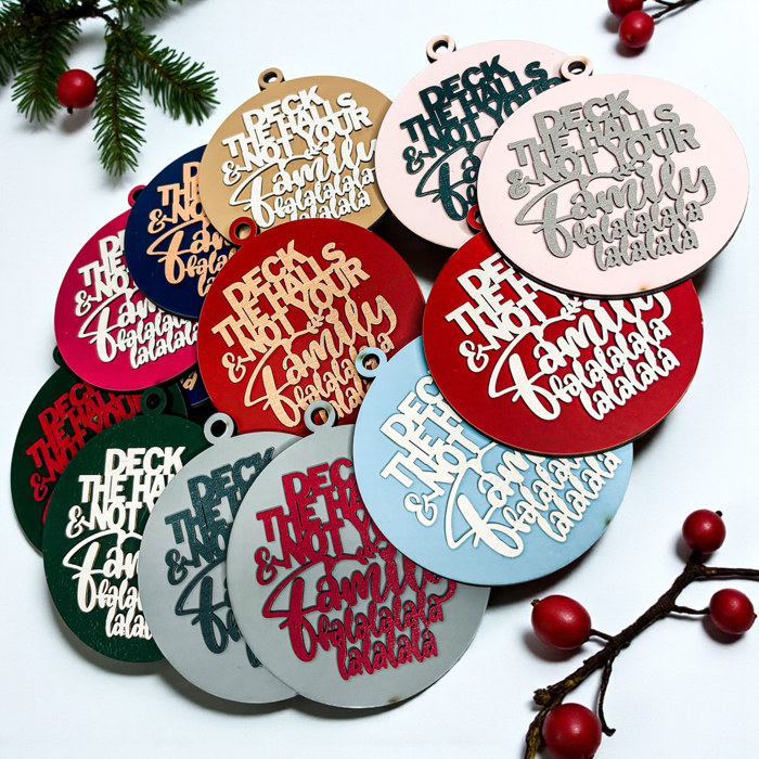 Handmade Wooden Christmas Ornaments, Farm Fresh Christmas Tree Holiday Home Decor, Unique Hanging Christmas Tree Decorations