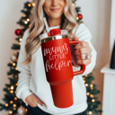  Funny Mom Gifts for Christmas | 40oz Christmas Tumblers with Handle | Red or Green Travel Mugs | Stainless Steel Coffee Mugs & Water Bottles | Holiday Humor Drinkware