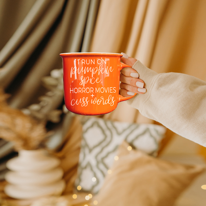 Halloween Coffee Mugs Modern 2pk | Fall & Autumn Drinkware Unique | Halloween Gift Ideas Cute and Funny