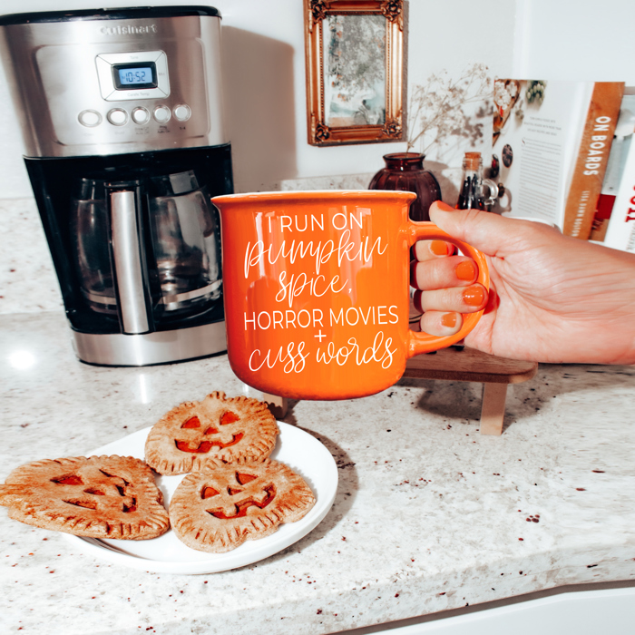 Halloween Coffee Mugs Modern 2pk | Fall & Autumn Drinkware Unique | Halloween Gift Ideas Cute and Funny