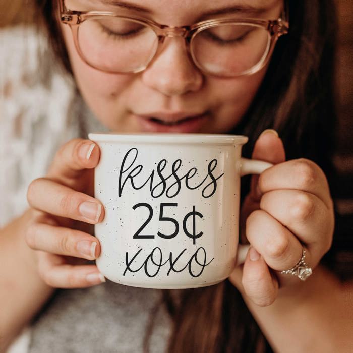 Ceramic Coffee Mugs 2pk | Funny Gift Ideas | Modern Farmhouse Drinkware | Funny Coffee Cups