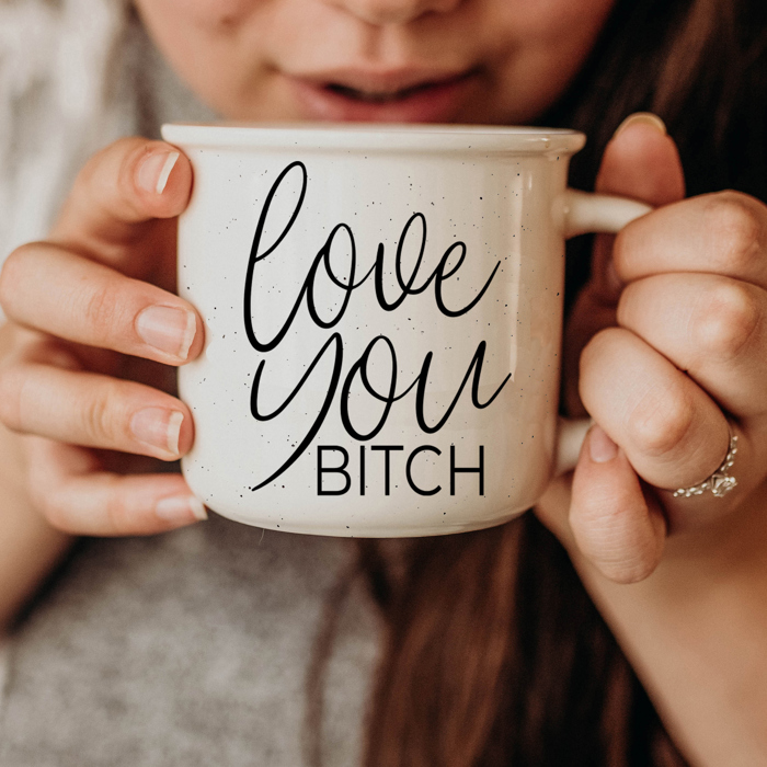 Ceramic Coffee Mugs 2pk | Funny Gift Ideas | Modern Farmhouse Drinkware | Funny Coffee Cups