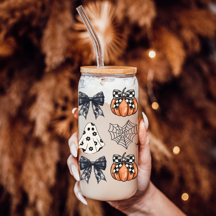 Halloween Coffee Mugs Modern 2pk | Fall & Autumn Drinkware Unique | Halloween Gift Ideas Cute and Funny